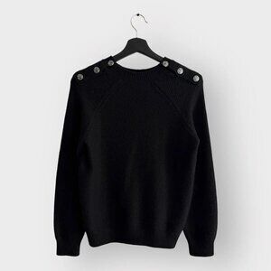 Chanel Shoulder Buttons Wool Cashmere Sweater Size 38